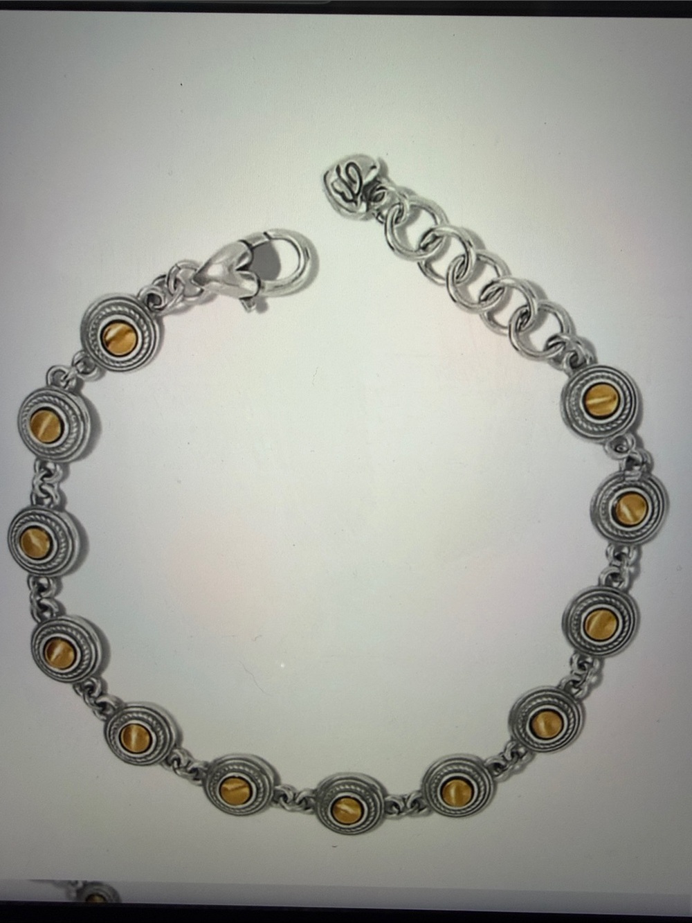💛🆕 Brighton Ferrara Monete Silver Bracelet with Gold-Tone Accents